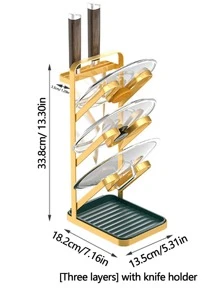 Pot Lid Rack, Multifunctional Spoon Holder Kitchen Organizer Kitchen Items Kitchen Accessories Kitchen Tools - View 9
