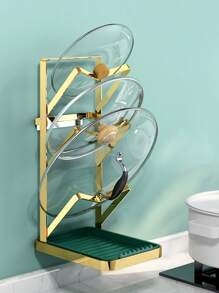 Pot Lid Rack, Multifunctional Spoon Holder Kitchen Organizer Kitchen Items Kitchen Accessories Kitchen Tools - View 2