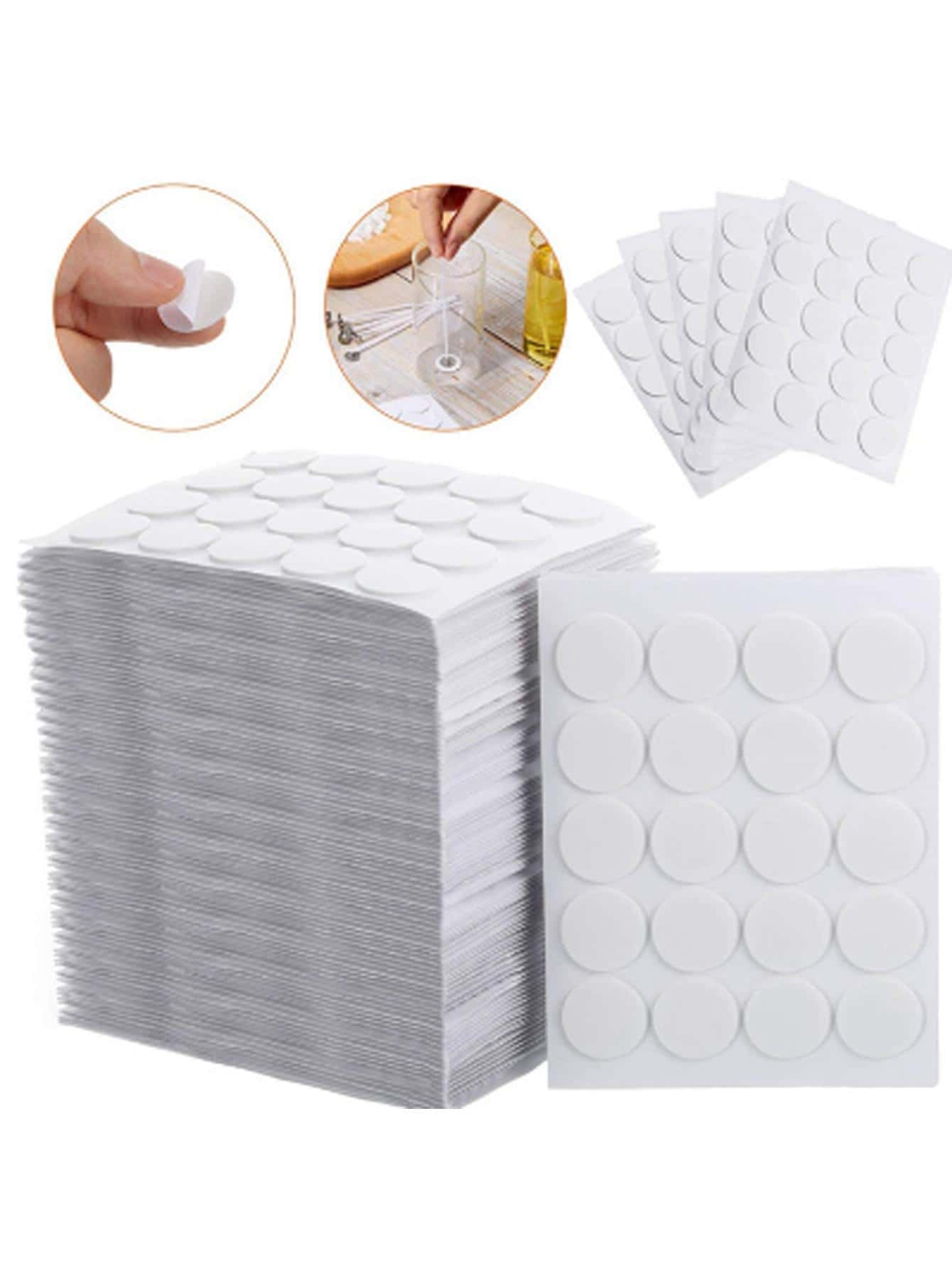 100 pegatinas de mecha de vela, Halloween, espeluznante, otoño, invierno, fiesta, decoración de habitación, regalos - Blanco - Ver 1