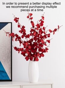 件舞動蘭花形人造花，現代北歐風格，適合派對插花家居裝飾 - 紅色 - 查看 5