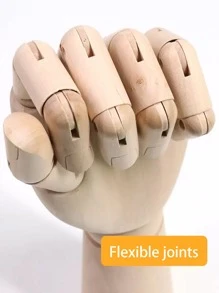 1 pieza articulado modelo de madera maniquí para dibujo dibujar - Beis - Ver 4