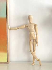 1 pieza articulado modelo de madera maniquí para dibujo dibujar - Beis - Ver 6