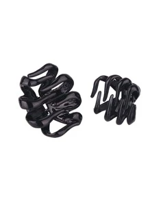 1 Bộ vuốt tóc thông thường cho nữ cho cuộc sống hàng ngày - màu đen - Xem 3