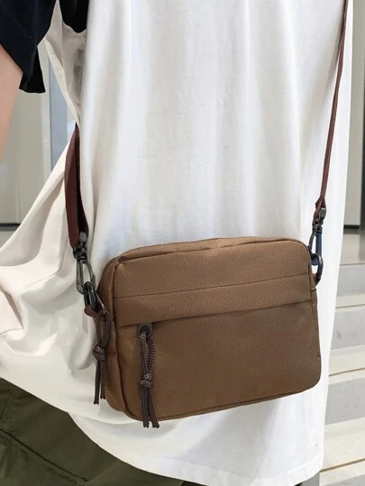 peach tree Bolso cruzado minimalista de unicolor y elegante, bolso de hombro de mini nailon resistente al agua para uso diario casual, de vacaciones, viajes, al aire libre, estudiantes, regalos para hombres, bolso para computadora portátil, bolso de almacenamiento, riñonera, bolso bandolera, bolso de mensajero, bolso de ciclista, bolso de campamento, bolso de verano, bolso de vuelta al colegio, bolso de primavera