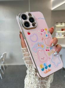 Handyhülle mit Cartoon Hase Muster,