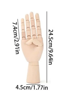 قطعة عارضة أزياء خشبية بسيطة لتزيين اليد ، يد خشبية قابلة للعرض - مشاهدة 10