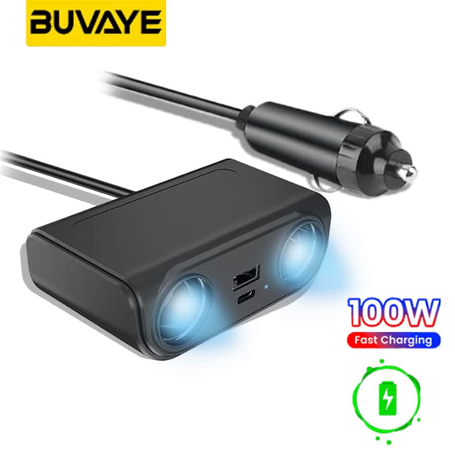 1pc Multi-functional Car Charger - Apricot - View 1