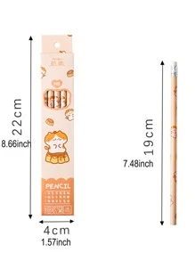 10支裝創意卡通盒裝鉛筆ins風格附橡皮擦學生書寫繪畫考試hb鉛筆