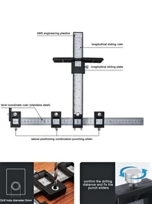 櫥櫃五金工具木工鑽頭洞指導適用於門和抽屜把手安裝1入組 - 彩色 - 查看 3
