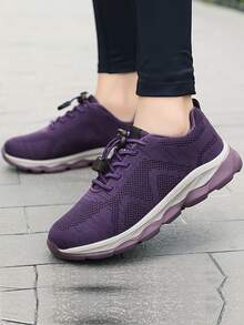Mujer Zapatos deportivos con cordón , casual con de moda para actividades al aire libre - Morado - Ver 2