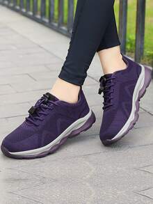 Mujer Zapatos deportivos con cordón , casual con de moda para actividades al aire libre - Morado - Ver 3