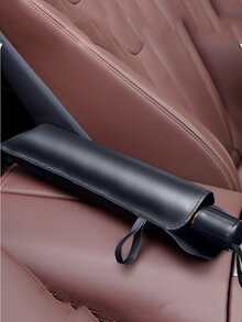 Sombrilla grande plegable de coche con bolsa de almacenamiento - Negro - Ver 2