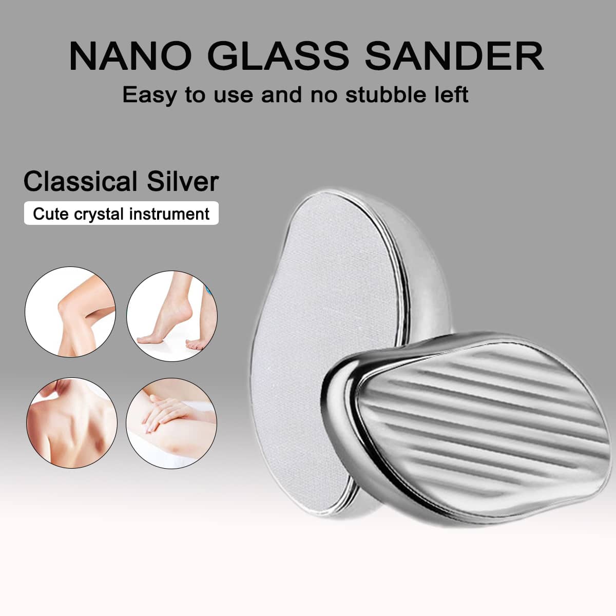 Tẩy lông không đau, 1 dụng cụ tẩy lông bằng thủy tinh có thể sử dụng nhiều lần Dụng cụ tẩy lông Dụng cụ tẩy lông Máy nhổ lông