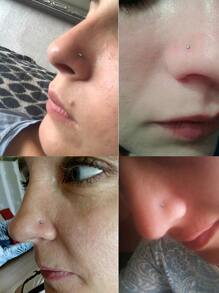 6 piezas/set de acero inoxidable Tachuelas de nariz elegante con diseño de diamante de imitación Perno nariz para mujeres & Hombres 20G en forma de L Piercing de naríz Bisutería 3MM