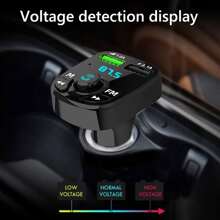 Car FM Transmitter MP3 Player Support TF Card U Disk Play 3.1A USB Car Charger Hands-free Call Wireless Car Kit - Black - View 9