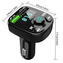 Car FM Transmitter MP3 Player Support TF Card U Disk Play 3.1A USB Car Charger Hands-free Call Wireless Car Kit - Black - View 3