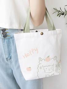 New Japanese Style Ins Personalized Student Messenger Bag Shopping Storage Bag Casual Lady Handbag Female Canvas Bag - Blue - View 4