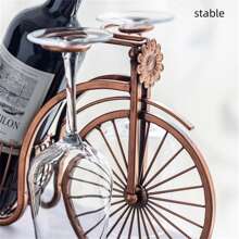 Creative Wine Barrel Carriage Wine Rack, Living Room Wine Glass Holder, Upside Down Wine Cabinet, Bottle Decoration Shelf, Luxury Wine Rack For Home Decoration - Bronze - View 6