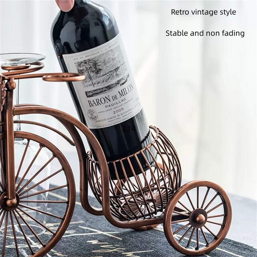 Creative Wine Barrel Carriage Wine Rack, Living Room Wine Glass Holder