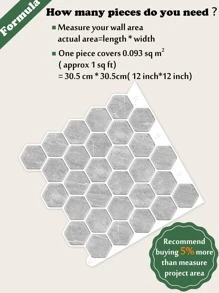 4 sheets waterproof3D effect wall paper for kitchen backsplash decoration - Grey - View 4
