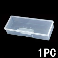 1 pieza Caja de almacenamiento para Manicura Herramienta & Pinceles de maquillaje , transparente personal Manicura Caja para de plástico cosmético Accesorios almacenamiento Organizador , Contenedor para organizando Pinceles de maquillaje - Multicolor - Ver 1