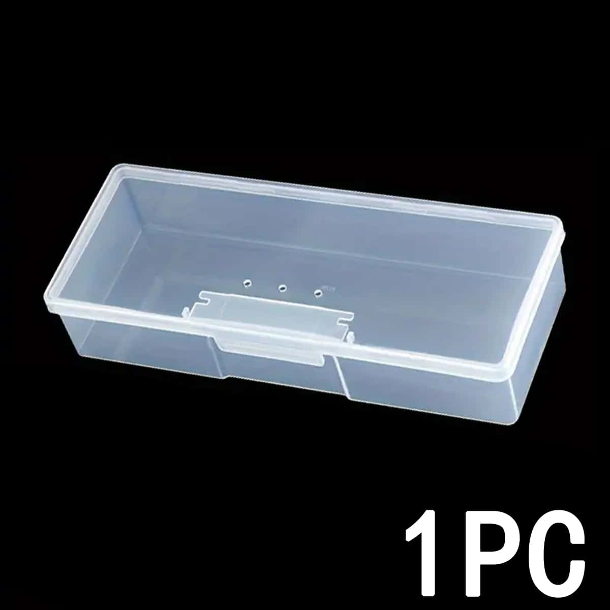 1 pieza Caja de almacenamiento para Manicura Herramienta & Pinceles de maquillaje , transparente personal Manicura Caja para de plástico cosmético Accesorios almacenamiento Organizador , Contenedor para organizando Pinceles de maquillaje - Multicolor - Ver 1