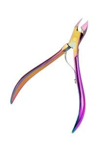 7件套彩色钛金指甲钳、角质层推棒美甲工具套装，美甲护理套装，美甲用品，美甲工具，美甲艺术工具，返校季，美甲，美甲工具（适用于假指甲），美甲修脚工具