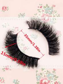 Asiteo 4 Pairs Fluffy Natural Curl False Eyelashes - Black - View 4