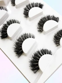 Asiteo 4pairs Thick Crisscross False Eyelashes, 17mm Length - 黑色 - 查看 5