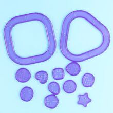 10pcs/Set Drawing Set, Multicolor Spirograph Ruler Template Art Kits For Students, School Supplies,Rulers - Yellow - View 4