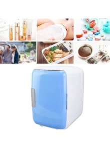 Mini nevera portátil de 4 litros, mini nevera para dormitorio - Azul - Ver 2
