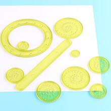 12 pièces Spirale Dessin Kit Art DIY guide Set D'outils Étudiants Rédaction Règle Pochoir Modèle Papeterie