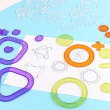 12 pièces Spirale Dessin Kit Art DIY guide Set D'outils Étudiants Rédaction Règle Pochoir Modèle Papeterie