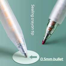 9 cái/bộ Phong cách Bắc Âu 0.5mm Nhanh khô Trung tính Bút mực Bộ Với Dễ thương Bút bi , Có thể Mở rộng Bút , Kẹo màu Công cụ tô sáng , Quyển sổ & Binder Clips , Văn phòng Quân nhu , Viết Công cụ - Nhiều màu - Xem 5