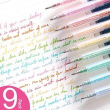 9 cái/bộ Phong cách Bắc Âu 0.5mm Nhanh khô Trung tính Bút mực Bộ Với Dễ thương Bút bi , Có thể Mở rộng Bút , Kẹo màu Công cụ tô sáng , Quyển sổ & Binder Clips , Văn phòng Quân nhu , Viết Công cụ - Nhiều màu - Xem 4