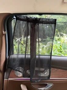 Sun Protection Polyester Car Safety Seat Sun Shade Curtain - Black - View 2