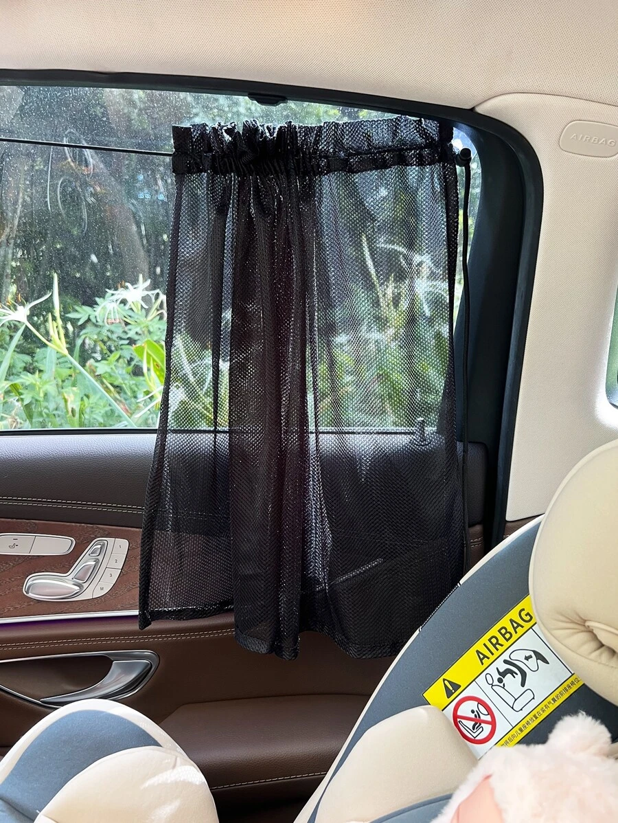 Sun Protection Polyester Car Safety Seat Sun Shade Curtain - Black - View 1