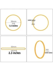 橡皮筋1包50入組可拉伸橡膠鬆緊帶，適合家庭或辦公室使用 - 黃色 - 查看 10