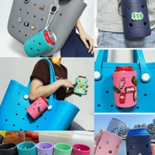 海灘瓶支架,塑膠輕便瓶支架吊墜配件適用於包,保持瓶子,和飲料罐頭便利帶你的托特包