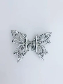 New Arrival Metal Rhinestone Shoe Buckle, Versatile Shoe Flower Decoration For Women High Heels And Pumps - Silver - View 3