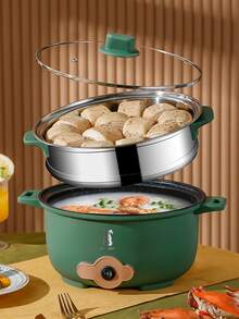 Double-layer Electric Rice Cooker Multi-function Electric Cooking Pot - Green - View 4