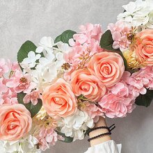 1 Miếng Hoa hồng Hoa mẫu đơn Hoa nhân tạo Trang trí đám cưới Hoa Tường Bối cảnh Vòng hoa Nhà  Sân vườn Buổi tiệc Trang trí Đạo cụ chụp ảnh Bối cảnh - Nhiều màu - Xem 2