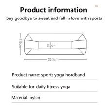 1 Miếng Khỏe mạnh Băng đô thể thao Đối với Yoga ,  chạy , Bóng rổ , Khỏe mạnh , Băng thấm mồ hôi , Không giới tính - màu đen - Xem 6