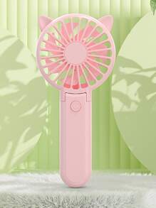 creativo plegable oreja de gato Mini ventilador usb recargable Abanico - Rosa - Ver 1