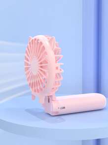 creativo plegable oreja de gato Mini ventilador usb recargable Abanico - Rosa - Ver 2