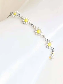 流行時尚簡約不銹鋼ins風格花手環 - 彩色 - 查看 4