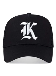 1個女士字母刺繡棒球帽,戶外調節防曬休閒帽,適用於春秋旅行,海灘派對