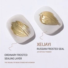 XEIJAYI 15ml Russian Matte Rubber Top Coat Gel Nail Polish, UV Neon Y2K Aesthetic Art Design Matte Base Coat, Popular Gel Manicure DIY Salon Gift For Girls - Clear - View 5