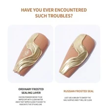 XEIJAYI 15ml Russian Matte Rubber Top Coat Gel Nail Polish, UV Neon Y2K Aesthetic Art Design Matte Base Coat, Popular Gel Manicure DIY Salon Gift For Girls - Clear - View 3