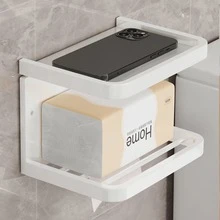 Space Aluminum White Tissue Box Holder - White - View 1